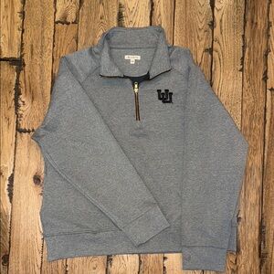 U of U Gray Quarter-Zip Pullover